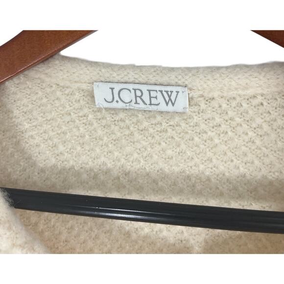 J.Crew Odette Sweater Lady Jacket Cardigan Boucle XL Ivory BM246 Cottage Wool - Picture 6 of 11